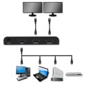 Qoltec Aktywny rozdzielacz Splitter 2 x HDMI 4K x 2K | 6Gb/s | 60Hz | High stability
