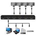 Qoltec Aktywny rozdzielacz Splitter 4 x HDMI 4K x 2K | 3.4Gb/s | High stability