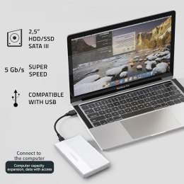 Qoltec Aluminiowa Obudowa | Kieszeń na dysk SSD HDD 2.5