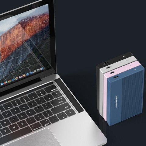 Qoltec Aluminiowa Obudowa | Kieszeń na dysk SSD HDD 2.5" | SATA | USB 3.0 | Super speed 5Gb/s | 2TB | Srebrny