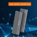 Qoltec Aluminiowa Obudowa | Kieszeń na dysk SSD M.2 | SATA | NGFF | USB-C | Super speed 6Gb/s | 2TB | Szary