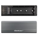 Qoltec Aluminiowa Obudowa | Kieszeń na dysk SSD M.2 | SATA | NGFF | USB-C | Super speed 6Gb/s | 2TB | Szary