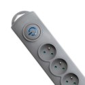 Qoltec Listwa antyprzepięciowa | 4 gniazda | 2.5m