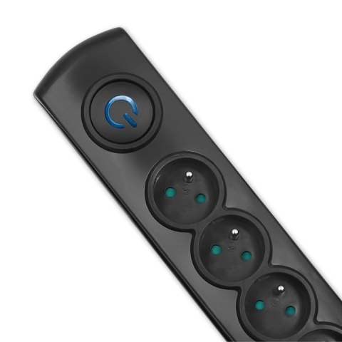 Qoltec Listwa antyprzepięciowa | 5 gniazd | 3m