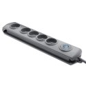 Qoltec Listwa antyprzepięciowa | 5 gniazd | 3m