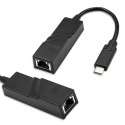 Adapter USB typ C męski/ RJ-45 żeński | 20cm