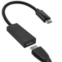 Adapter USB typ C męski/DP żeński | 4K | 23cm