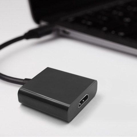Qoltec Adapter USB typ C męski / HDMI żeński | 4K | 23cm