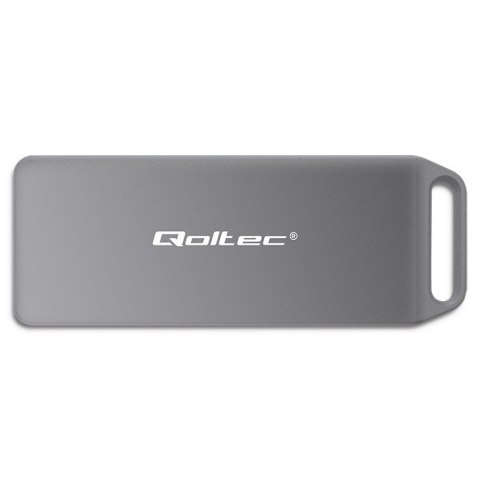 Qoltec Aluminiowa Obudowa | Kieszeń na dysk M.2 SSD | NVMe | PCIe | USB 3.1 | Super speed 10Gb/s | 2TB | Srebrna