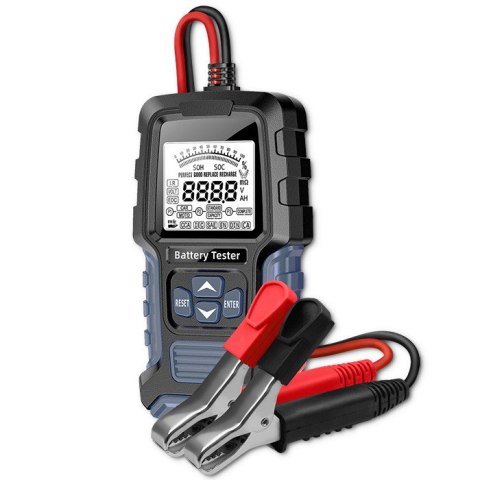 Qoltec Cyfrowy tester akumulatora z wyświetlaczem LCD 12V | 24V | 3Ah-400Ah