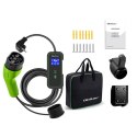 Qoltec Mobilna ładowarka do samochodu elektrycznego EV z regulacją 2w1 Typ2 | 3.5kW | 230V | Wi-fi | LCD | Przenośna | 5m
