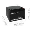 Qoltec Akumulator AGM | 12V | 24Ah | max 360A