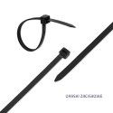 Qoltec Opaska zaciskowa | 2.5*100mm | Nylon UV | Czarna