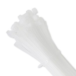 Qoltec Opaska zaciskowa | 4.8*200mm | Nylon UV | Biała