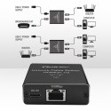 Qoltec Rozdzielacz Splitter mini SWITCH 1x2 port RJ45 | 1000Mbps | USB-C | Aluminium