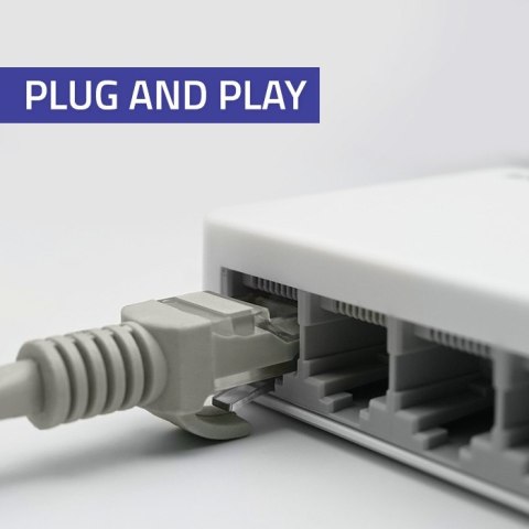 Qoltec SWITCH Przełącznik sieciowy 5 x port RJ45 | 1000Mbps | Fast Ethernet | LAN