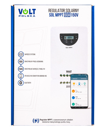 SOL MPPT 60A 12/24/36/48V (BLUETOOTH) REGULATOR SOLARNY