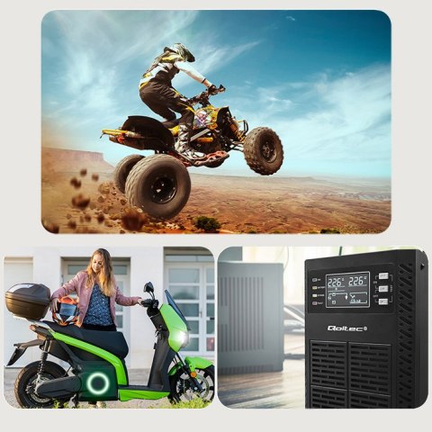 Qoltec Automatyczna ładowarka do akumulatora AGM GEL STD 6V 12V Prostownik 30W
