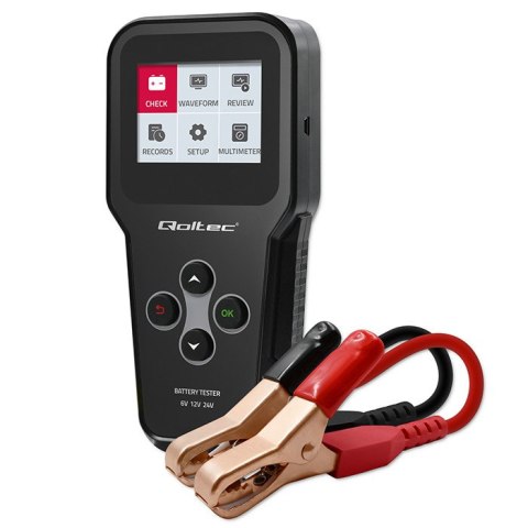 Qoltec Cyfrowy analyzer tester akumulatora 3w1 z wyświetlaczem LCD 6V | 12V | 24V | 30Ah-200Ah