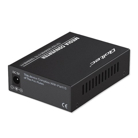 Qoltec Dwukierunkowy Media Konwerter SWITCH Ethernet 1x RJ45 1x SFP| 1000Mb/s | 5V