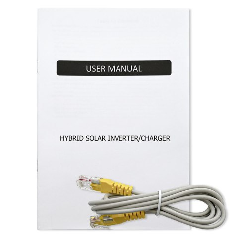 Qoltec Hybrydowy inwerter solarny Off-Grid 3500W | 100A | 24V | MPPT | BMS | opcja Wi-fi |Sinus | Power factor 1.0