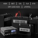 Qoltec Inteligentna mikroprocesorowa ładowarka 12V | 12.6V | 24V | Prostownik z funkcją naprawy do akumulatora AGM GEL LiFePO4 |