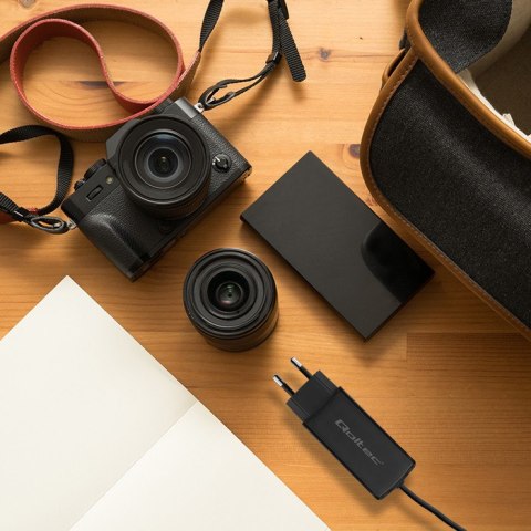 Qoltec Ładowarka sieciowa 90W GaN Super Fast | 5-20V | 3-4.5A | USB-C 3.1 | Laptop | MacBook | Smartfon