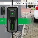 Qoltec Mobilna ładowarka do samochodu elektrycznego EV z regulacją 2w1 Typ2 | 11kW | 3 Fazy | CEE 5 PIN| LCD |Przenośna | Wallbo