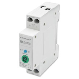 Qoltec Przekaźnik 63A na szynę DIN z licznikiem energii elektrycznej | eWeLink od Sonoff | Wi-Fi | Dioda LED