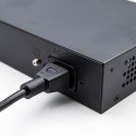 Qoltec Przełącznik sieciowy SWITCH FAST Ethernet PoE 4x RJ45 PoE 1x RJ45 Uplink 1x SFP | 65W | 1000 Mb