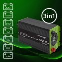Qoltec Przetwornica solarna Monolith 3w1 z funkcją ładowania AC | MPPT | UPS | ATS | 3000W | 6000W | 12V na 230V | Czysty Sinus