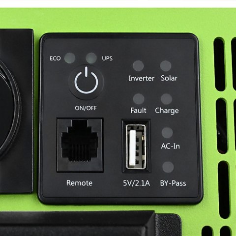 Qoltec Przetwornica solarna Monolith 3w1 z funkcją ładowania AC | MPPT | UPS | ATS | 3000W | 6000W | 12V na 230V | Czysty Sinus