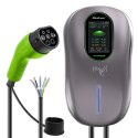 Qoltec Stacja ładowania EV 2w1 Typ2 | 22kW | Wi-fi| TUYA | LCD | RFID | 3 fazy | Wallbox | 5m