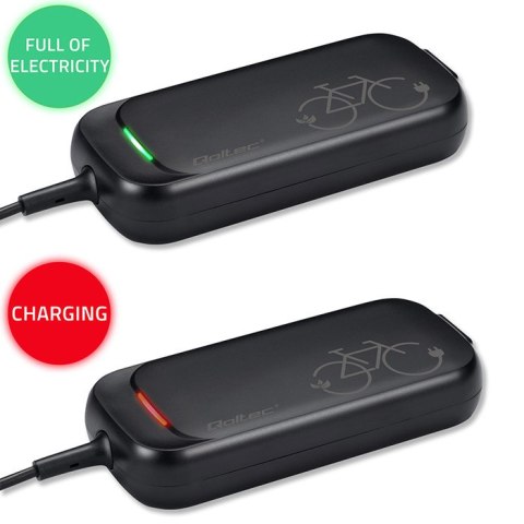 Qoltec Szybka Ładowarka Pro do roweru Bosch 36V | 42V | 2A | Bosch plug | wodoodporna +kabel zasilający