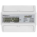 Qoltec Trójfazowy dwukierunkowy elektroniczny licznik | miernik zużycia energii na szynę DIN | 400V | 100A | LCD | 4P