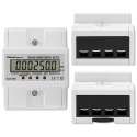 Qoltec Trójfazowy elektroniczny licznik | miernik zużycia energii na szynę DIN | 400V | 100A | LCD | 4P