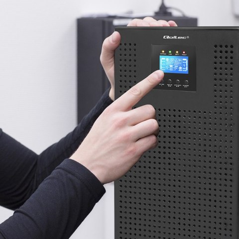 Qoltec Zasilacz awaryjny UPS 3-fazowy | 20kVA | 20kW | LCD | EPO | USB | Power factor 1.0