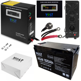 Zasilacz awaryjny Sinus pro 800W + AKUMULATOR AGM 12V 100Ah VRLA