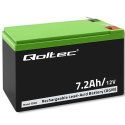 Qoltec Akumulator AGM | 12V | 7.2 Ah | max 108A