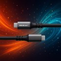 Qoltec Kabel USB4 Ultra-Fast Gen3 | USB-C PD 240W | 4K | 40Gb/s | 1m | Czarny