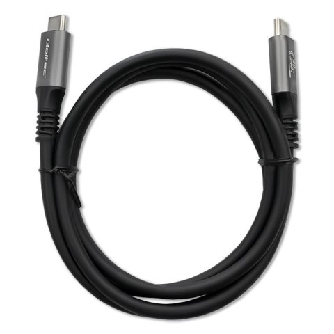 Qoltec Kabel USB4 Ultra-Fast Gen3 | USB-C PD 240W | 4K | 40Gb/s | 1m | Czarny