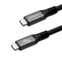 Qoltec Kabel USB4 Ultra-Fast Gen3 | USB-C PD 240W | 4K | 40Gb/s | 1m | Czarny