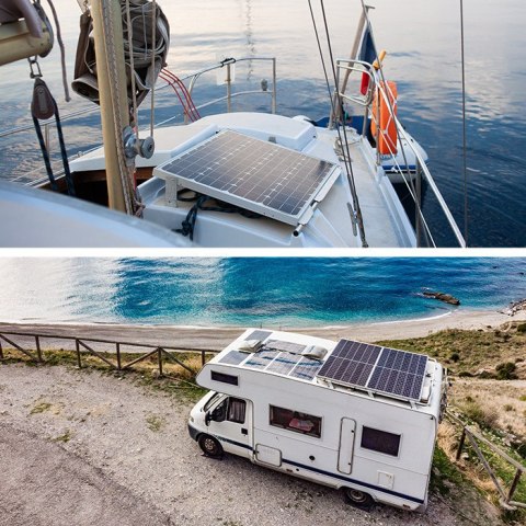 Qoltec Solarny regulator ładowania MPPT z czujnikiem temperatury 10A |12V / 24V | LCD | 2 x USB | Bluetooth | APP | GEL | LiFePO