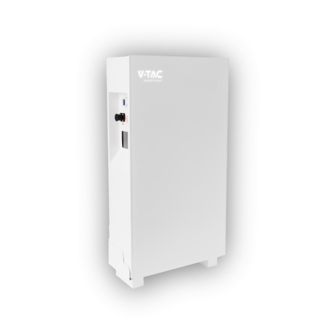 Magazyn Bank Energii V-TAC Biały Szklany Front 10.24kWh 200Ah/51.2V LiFePO4 BMS VT-10240W