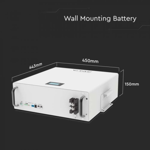 NISKONAPIĘCIOWY MAGAZYN ENERGII VT-48100-W2 BATERIA LFP O POJEMNOSCI 5,12 kWh; BATERIA NAŚCIENNA