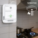 Qoltec Certyfikowany Czujnik wycieku gazu ziemnego i tlenku węgla (czadu) | detektor CH4 CO | żywotność sensora 5 lat | alarm 8