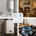 Qoltec Certyfikowany bezprzewodowy Czujnik tlenku węgla (czadu) z baterią | detektor CO | żywotność sensora 10 lat | alarm 85dB