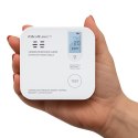 Qoltec Certyfikowany bezprzewodowy Czujnik tlenku węgla (czadu) z baterią | detektor CO | żywotność sensora 10 lat | alarm 85dB