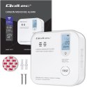 Qoltec Certyfikowany bezprzewodowy Czujnik tlenku węgla (czadu) z baterią | detektor CO | żywotność sensora 10 lat | alarm 85dB