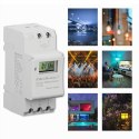 Qoltec Elektroniczny programator czasowy TIMER na szynę DIN z wbudowaną baterią | Haromonogram 7 dni | 16 programów